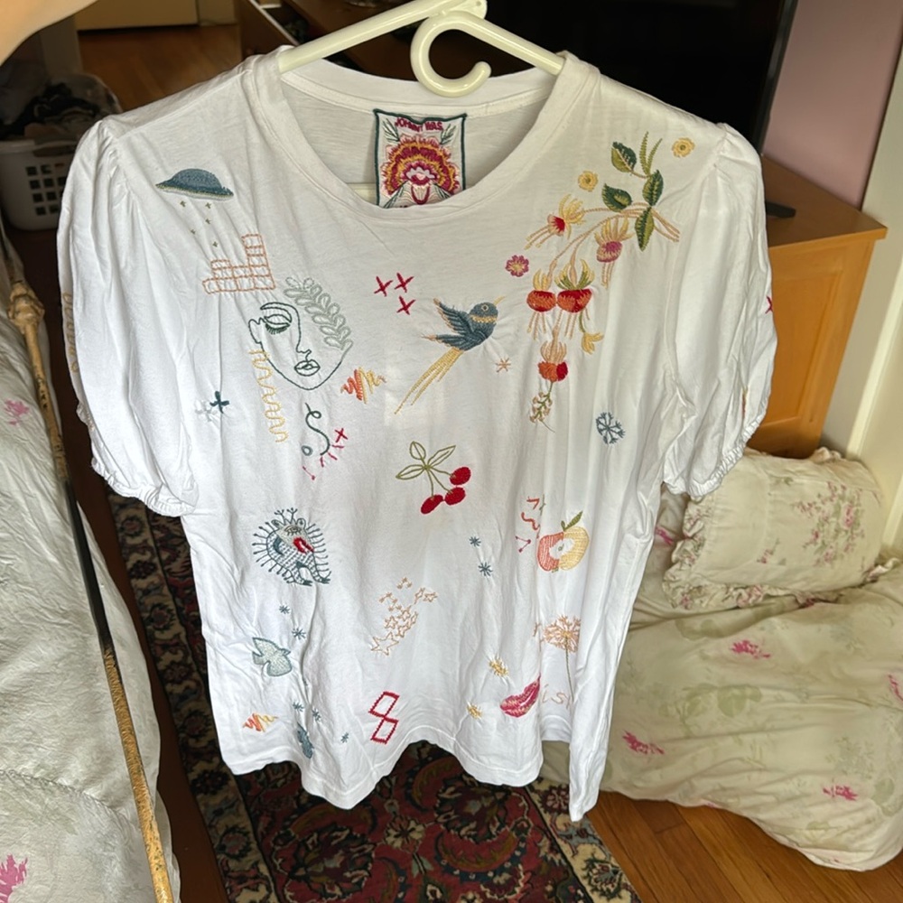 Johnny Was Puff Sleeve T-Shirt